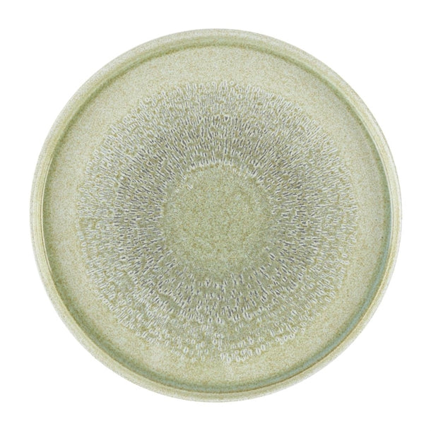 Dudson Harvest Grain Speckled Green Round Walled Plate 260mm (Pack of 6) - DX865 Plates Churchill