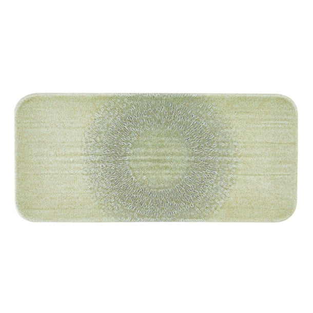 Dudson Harvest Grain Speckled Green Rectangular Plate 346 x 156mm (Pack of 6) - DX871 Plates Churchill