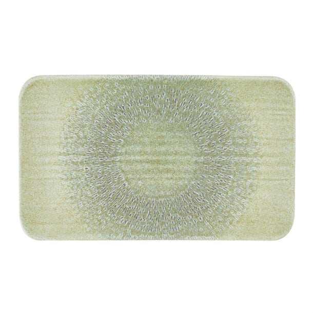 Dudson Harvest Grain Speckled Green Rectangular Plate 270 x 160mm (Pack of 12) - DX872 Plates Churchill