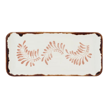 Dudson Harvest Mediterranean Terracotta Rectangular Plate 346 x 156mm (Pack of 6) - DX881 Plates Churchill