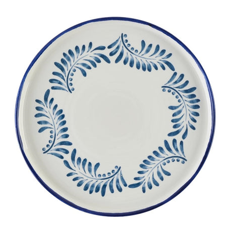 Dudson Harvest Mediterranean Blue Round Walled Plate 260mm (Pack of 6) - DX885 Plates Churchill