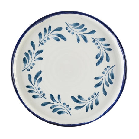 Dudson Harvest Mediterranean Blue Round Walled Plate 210mm (Pack of 6) - DX886 Plates Churchill