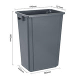 Jantex Slim Bin 60Ltr Grey - DX965  Jantex   