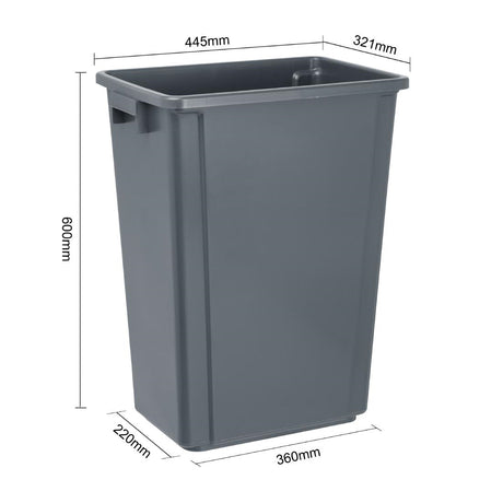 Jantex Slim Bin 60Ltr Grey - DX965  Jantex   