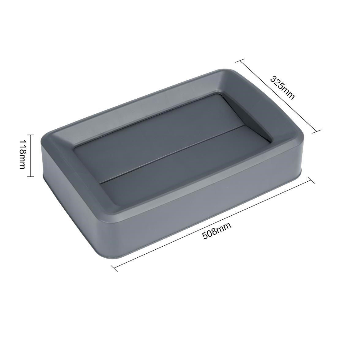 Jantex 60/80ltrs Slim Bin Lid Grey - DX968  Jantex   