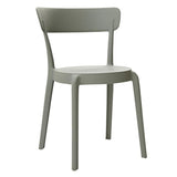 Bolero Mila Café Chairs Moss Grey (Pack of 2) - DX974 Plastic Chairs Bolero   