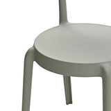 Bolero Mila Café Chairs Moss Grey (Pack of 2) - DX974 Plastic Chairs Bolero   