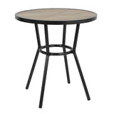 Bolero Marston Round Outdoor Table Black 700mm - DX986  Bolero   