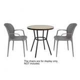 Bolero Marston Round Outdoor Table Black 700mm - DX986  Bolero   