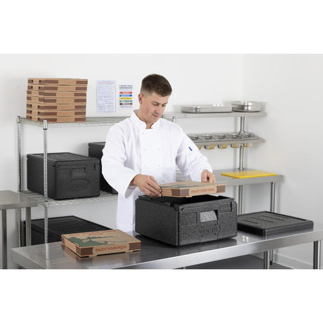 Vogue Insulated EPP Pizza Storage & Food Transport Box 22Ltr 4 Pizza Capacity - DX992  Vogue   