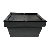 Vogue Plastic Transport Storage Crate with Attached Lid 600x400x320mm - DX995  Vogue   