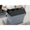 Vogue Plastic Transport Storage Crate with Attached Lid 600x400x320mm - DX995  Vogue   
