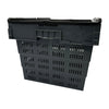 Vogue Perforated Plastic Transport Storage Crate with Attached Lid 600x400x320mm - DX996  Vogue   