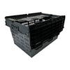 Vogue Perforated Plastic Transport Storage Crate with Attached Lid 600x400x320mm - DX996  Vogue   