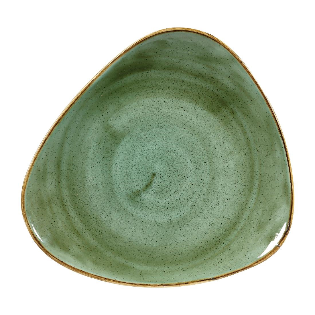 Churchill Stonecast Triangular Plates Samphire Green 311mm (Pack of 6) - DY046 Plates Churchill