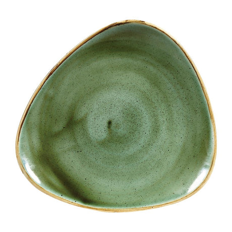 Churchill Stonecast Triangular Plates Samphire Green 229mm (Pack of 12) - DY048 Plates Churchill