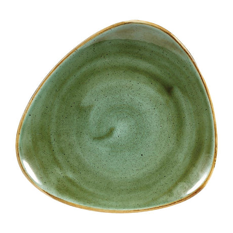 Churchill Stonecast Triangular Plates Samphire Green 192mm (Pack of 12) - DY049 Plates Churchill