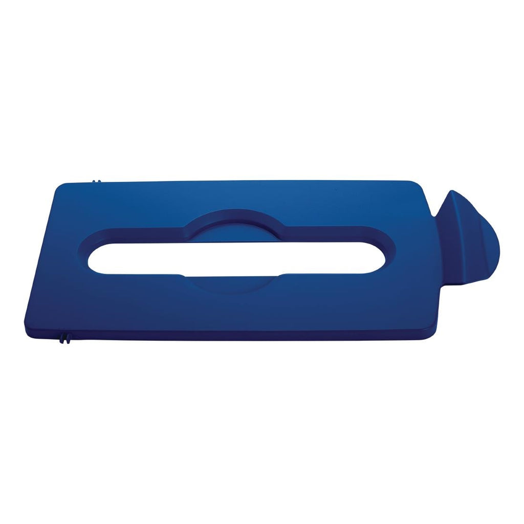 Rubbermaid SJRS Stream Topper Paper Slot Lid Blue - DY064  Slim Jim   