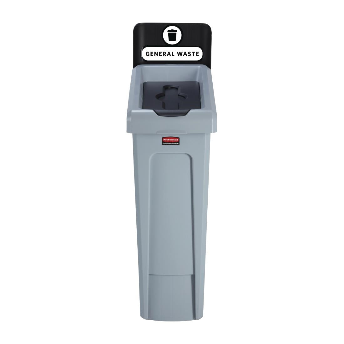 Rubbermaid Slim Jim General Waste Recycling Station Black 87Ltr - DY082  Rubbermaid   