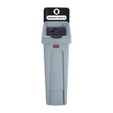 Rubbermaid Slim Jim General Waste Recycling Station Black 87Ltr - DY082  Rubbermaid   