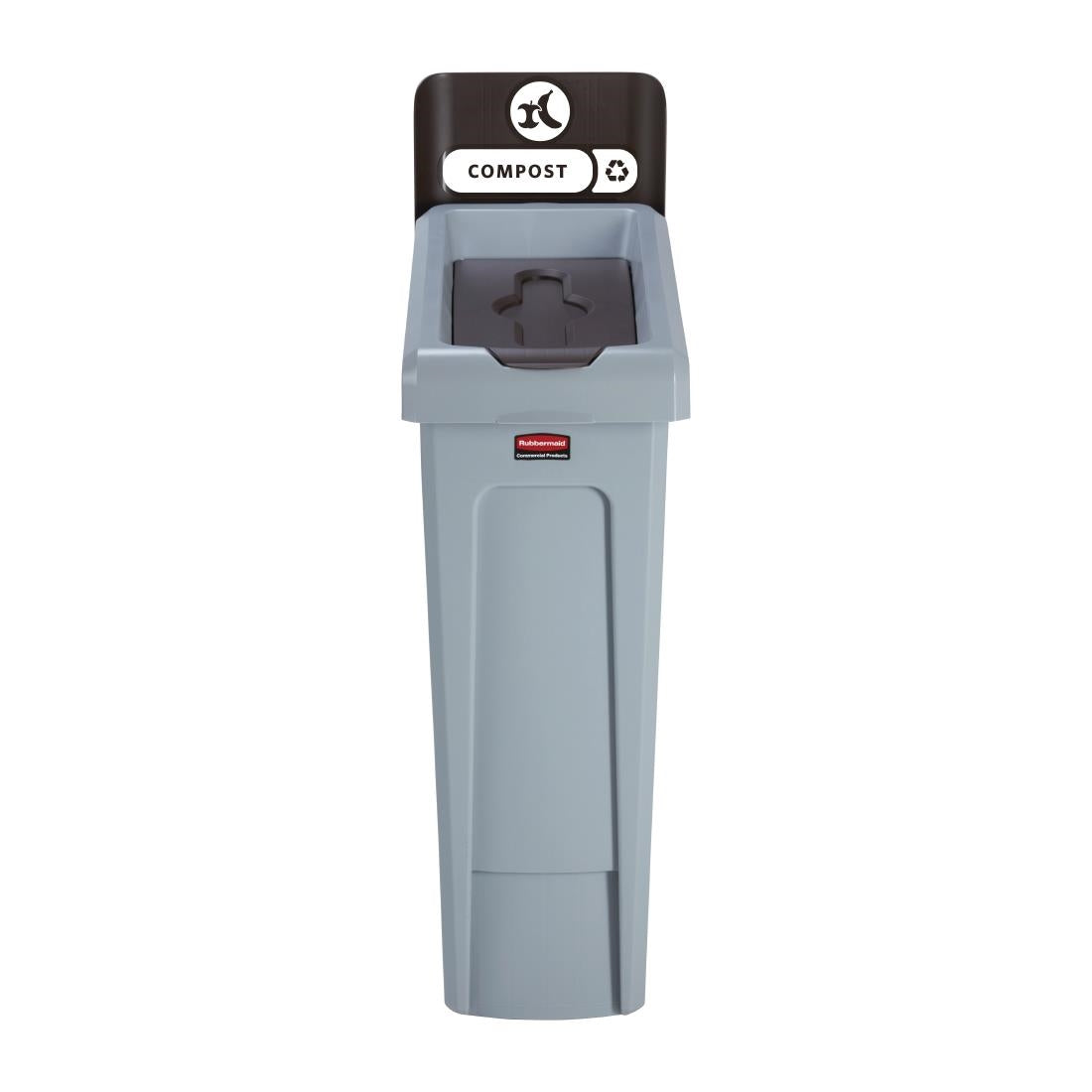 Rubbermaid Slim Jim Compost Recycling Station Brown 87Ltr - DY083  Rubbermaid   