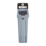 Rubbermaid Slim Jim Compost Recycling Station Brown 87Ltr - DY083  Rubbermaid   
