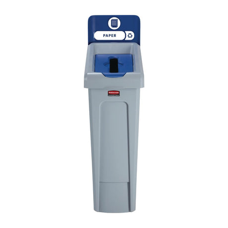 Rubbermaid Slim Jim Paper Recycling Station Blue 87Ltr - DY087  Rubbermaid   