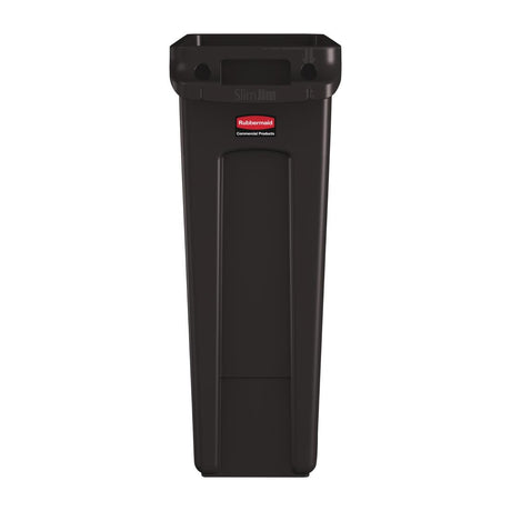 Rubbermaid Slim Jim Container With Venting Channels Brown 87Ltr - DY110  Slim Jim   