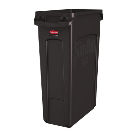 Rubbermaid Slim Jim Container With Venting Channels Brown 87Ltr - DY110  Slim Jim   