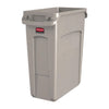 Rubbermaid Slim Jim Container With Venting Channels Beige 60Ltr - DY112  Slim Jim   