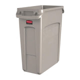 Rubbermaid Slim Jim Container With Venting Channels Beige 60Ltr - DY112  Slim Jim   