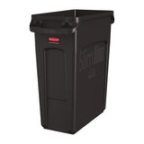Rubbermaid Slim Jim Container With Venting Channels Brown 60Ltr - DY113  Slim Jim   