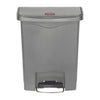 Rubbermaid Slim Jim Step On Front Step Pedal Bin Grey 30Ltr - DY114  Slim Jim   