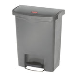 Rubbermaid Slim Jim Step On Front Step Pedal Bin Grey 30Ltr - DY114  Slim Jim   