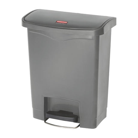 Rubbermaid Slim Jim Step On Front Step Pedal Bin Grey 30Ltr - DY114  Slim Jim   