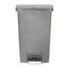Rubbermaid Slim Jim Step On Front Step Pedal Bin Grey 50Ltr - DY115  Slim Jim   
