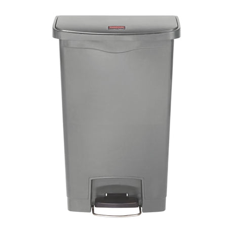 Rubbermaid Slim Jim Step On Front Step Pedal Bin Grey 50Ltr - DY115  Slim Jim   