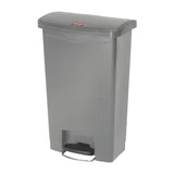Rubbermaid Slim Jim Step On Front Step Pedal Bin Grey 50Ltr - DY115  Slim Jim   