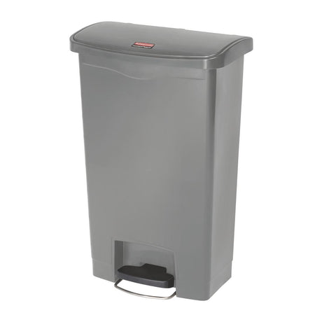Rubbermaid Slim Jim Step On Front Step Pedal Bin Grey 50Ltr - DY115  Slim Jim   