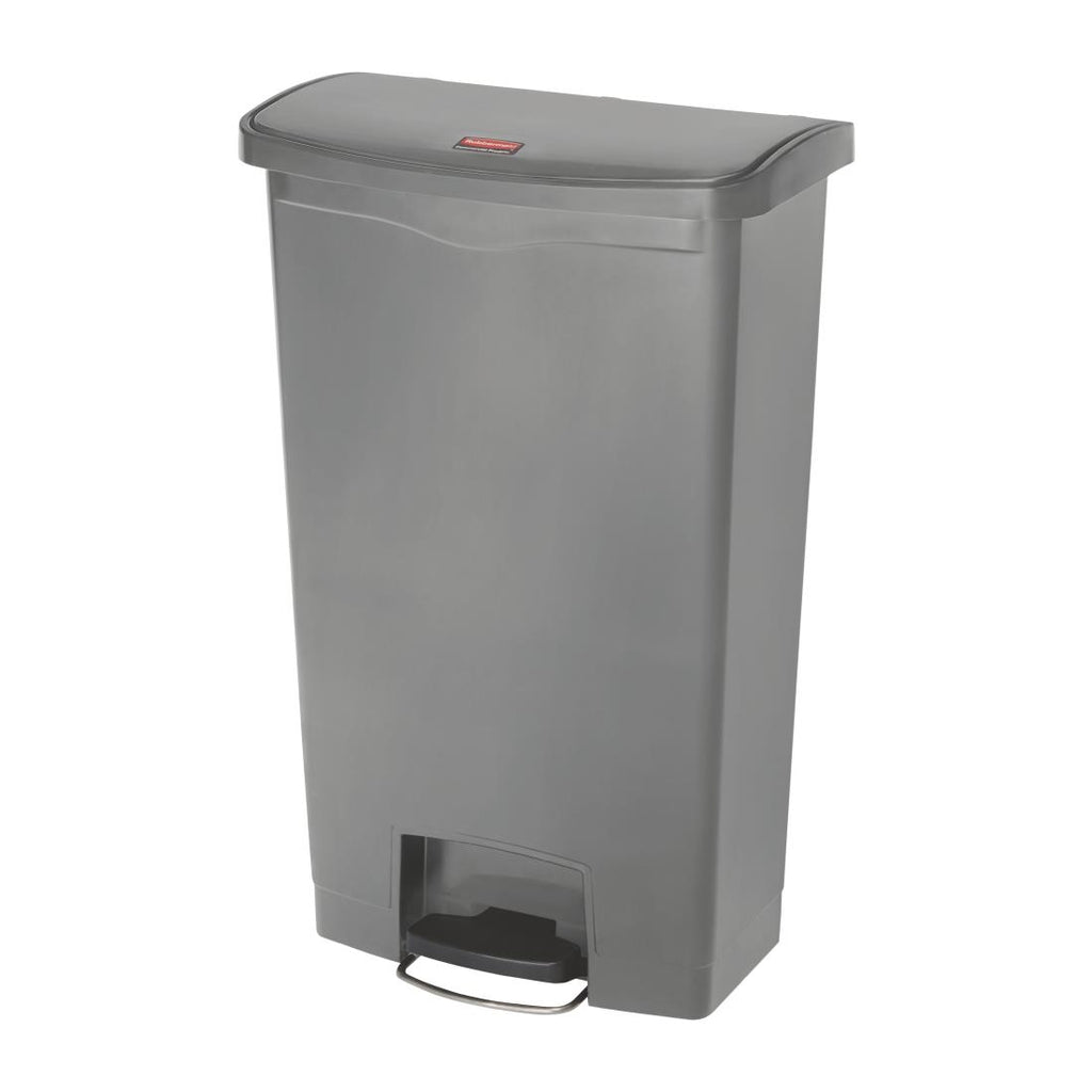 Rubbermaid Slim Jim Step On Front Step Pedal Bin Grey 68Ltr - DY116  Slim Jim   