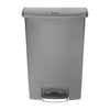 Rubbermaid Slim Jim Step On Front Step Pedal Bin Grey 90Ltr - DY117  Slim Jim   