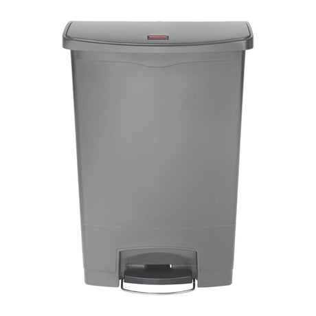 Rubbermaid Slim Jim Step On Front Step Pedal Bin Grey 90Ltr - DY117  Slim Jim   