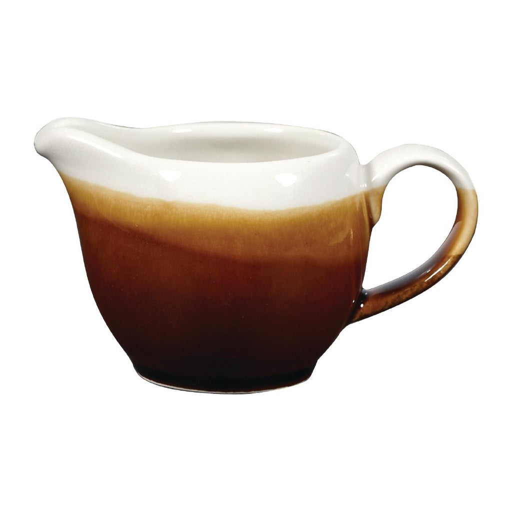 Churchill Monochrome Profile Jugs Cinnamon Brown 110ml (Pack of 4) - DY161 Churchill Super Vitrified Churchill   