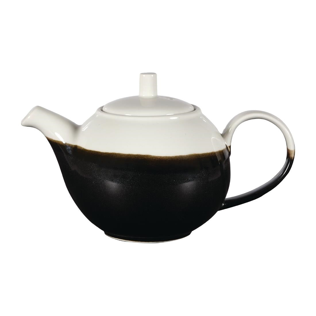 Churchill Monochrome Profile Teapots Onyx Black 430ml (Pack of 4) - DY170 Churchill Super Vitrified Churchill   
