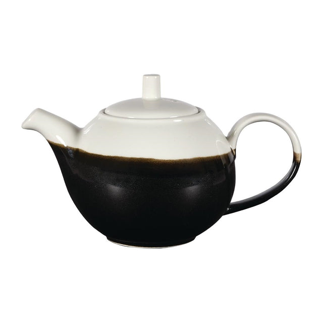 Churchill Monochrome Profile Teapots Onyx Black 430ml (Pack of 4) - DY170 Churchill Super Vitrified Churchill   