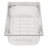 Vogue Heavy Duty Stainless Steel Perforated 1/1 Gastronorm Tray 150mm - DY176  Vogue   