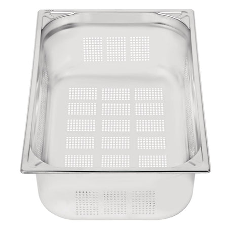 Vogue Heavy Duty Stainless Steel Perforated 1/1 Gastronorm Tray 150mm - DY176  Vogue   
