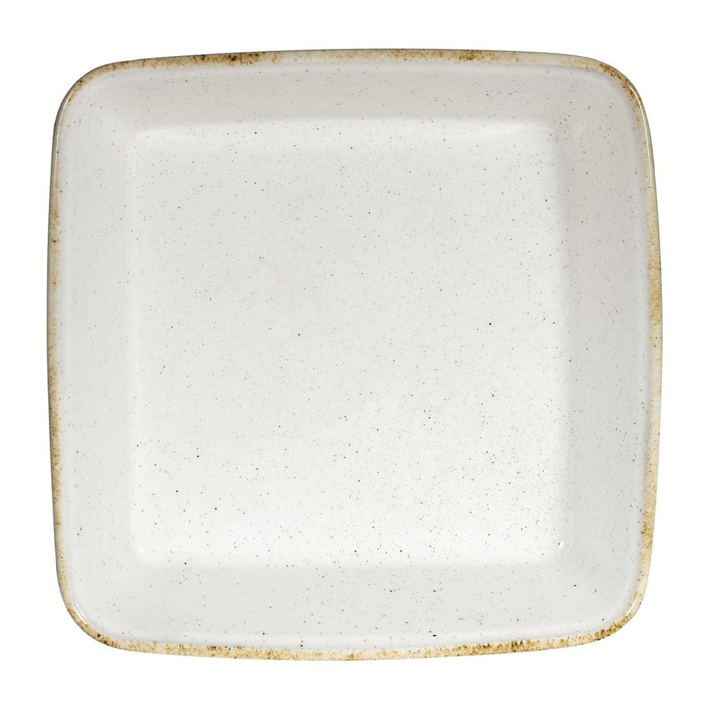 Churchill Stonecast Hints Square Baking Dishes Barley White 250mm (Pack of 6) - DY200 Churchill Super Vitrified Churchill   