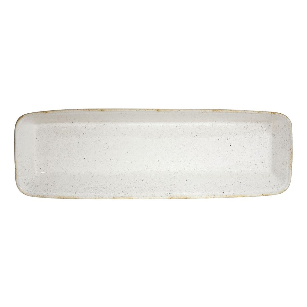 Churchill Stonecast Hints Rectangular Baking Dishes Barley White 160 x 530mm - DY203 Churchill Super Vitrified Churchill   