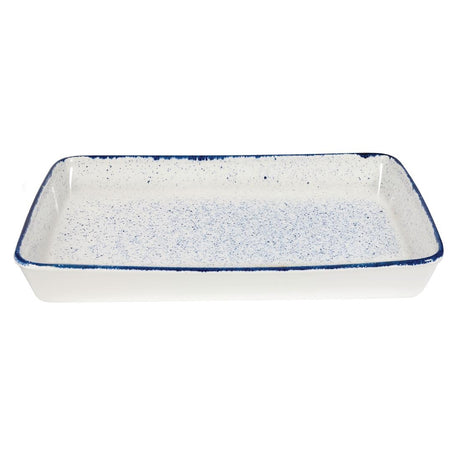 Churchill Stonecast Hints Rectangular Baking Dishes Indigo Blue 325 x 530mm - DY208 Churchill Super Vitrified Churchill   